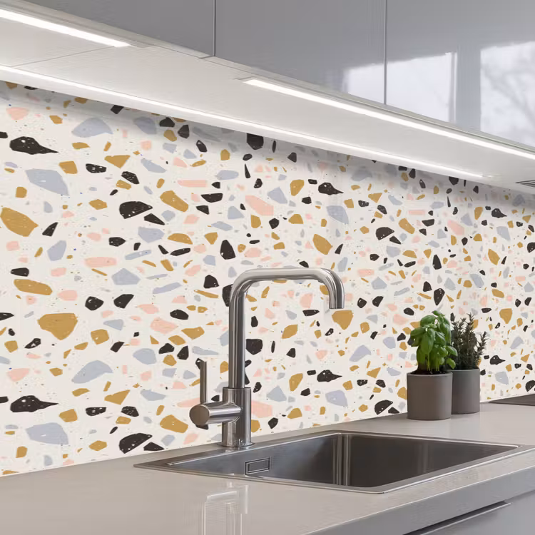 Kitchen splashback - Terrazzo - Pattern - Neutral - Soft - Multi — 2