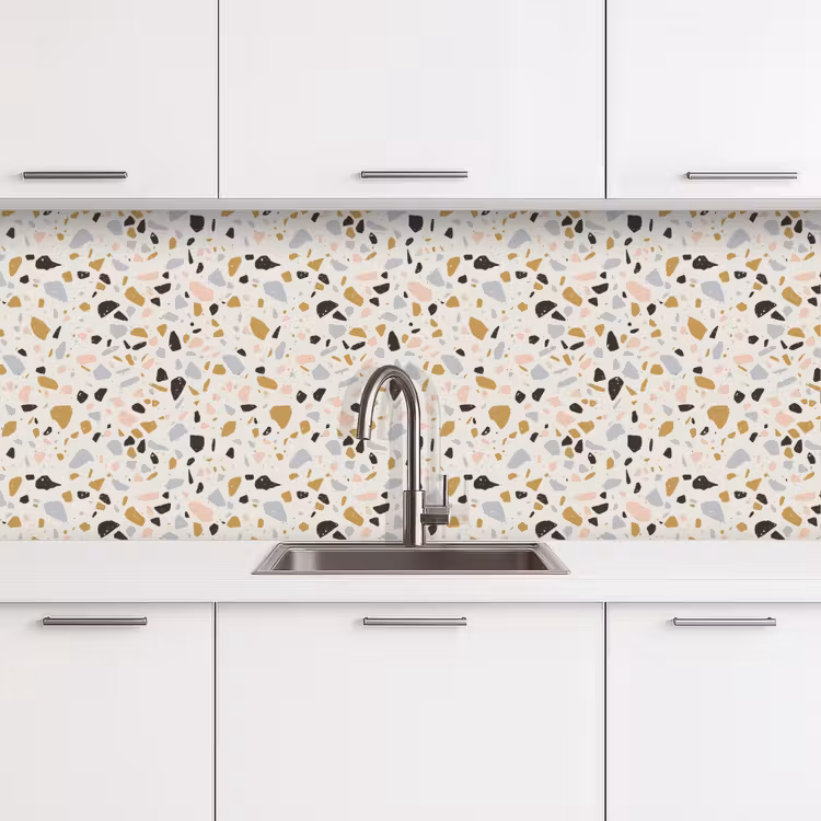 Kitchen splashback - Terrazzo - Pattern - Neutral - Soft - Multi — 4