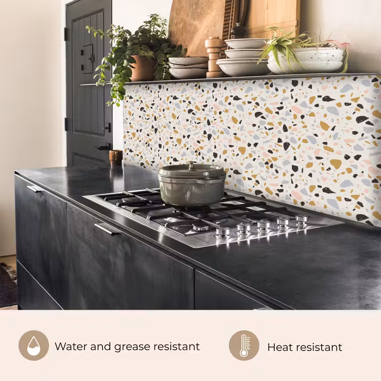 Kitchen splashback - Terrazzo - Pattern - Neutral - Soft - Multi — 5