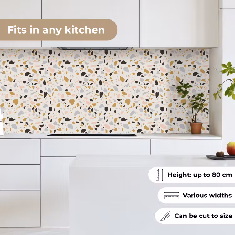 Kitchen splashback - Terrazzo - Pattern - Neutral - Soft - Multi — 7