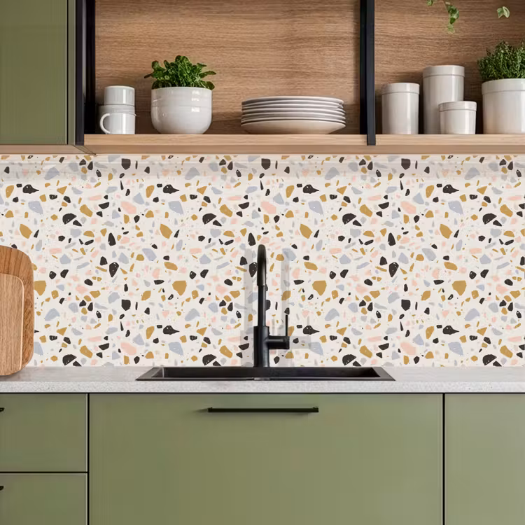Kitchen splashback - Terrazzo - Pattern - Neutral - Soft - Multi — 8