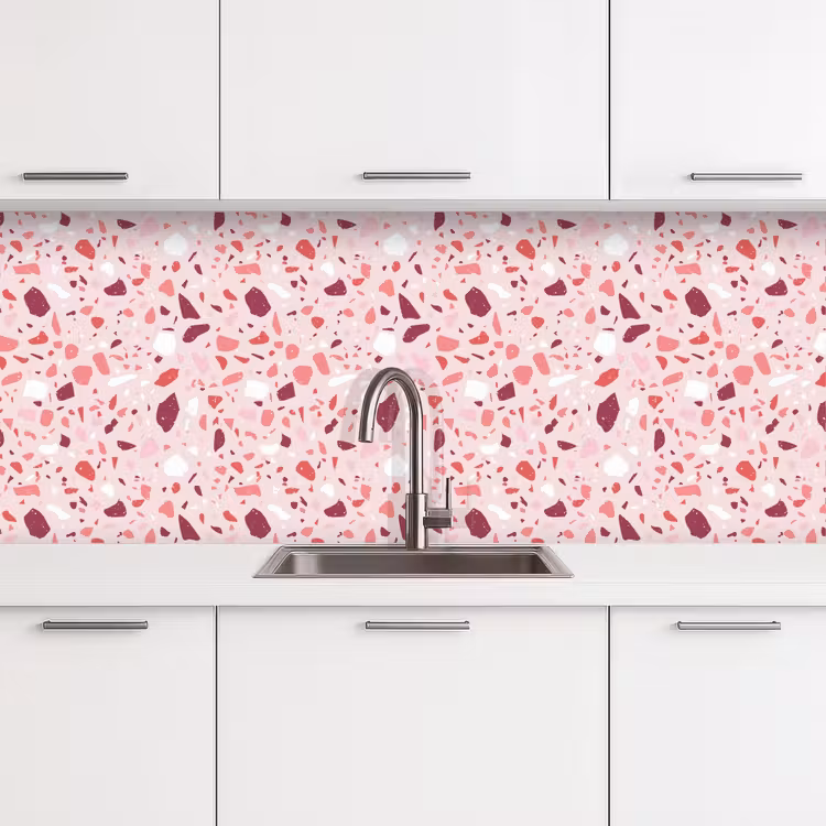 Kitchen splashback - Terrazzo - Pattern - Pink — 4