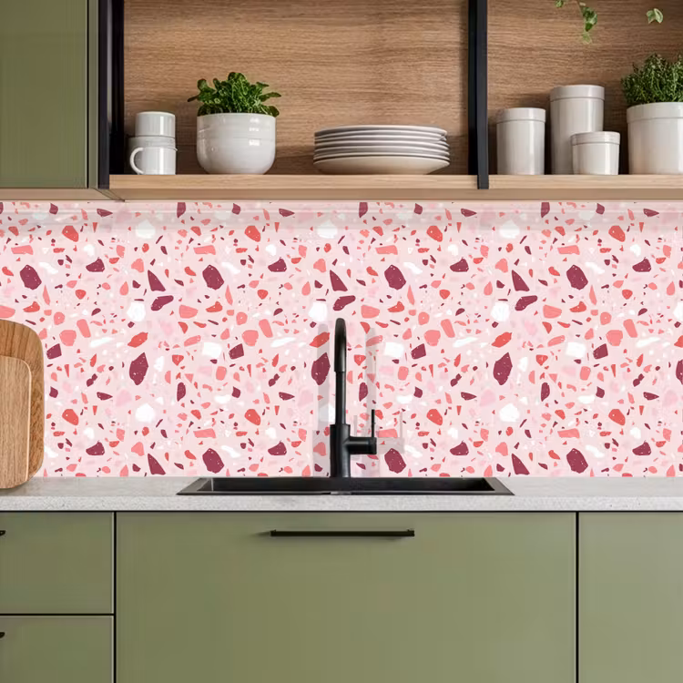 Kitchen splashback - Terrazzo - Pattern - Pink — 8