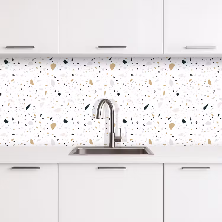 Kitchen splashback - Terrazzo - Pattern - White - Neutral — 4