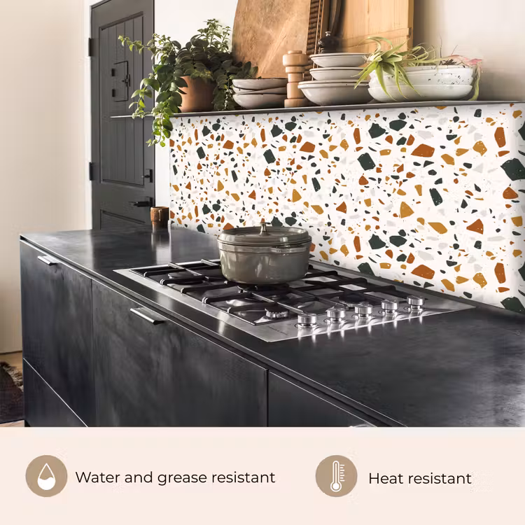 Kitchen splashback - Terrazzo - Pattern - White - Terra — 5