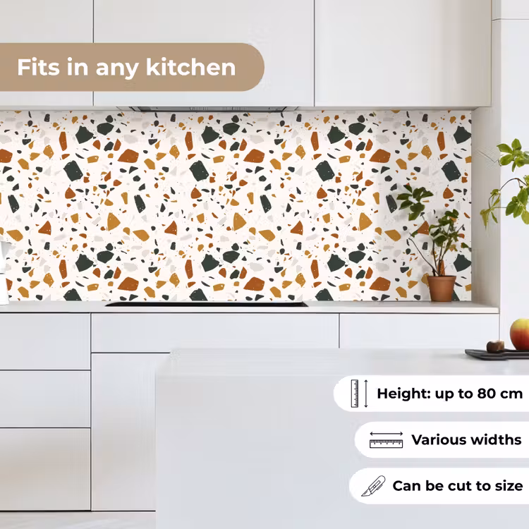 Kitchen splashback - Terrazzo - Pattern - White - Terra — 7