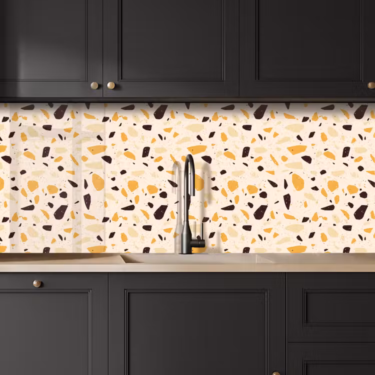 Kitchen splashback - Terrazzo - Pattern - Yellow -. — 6