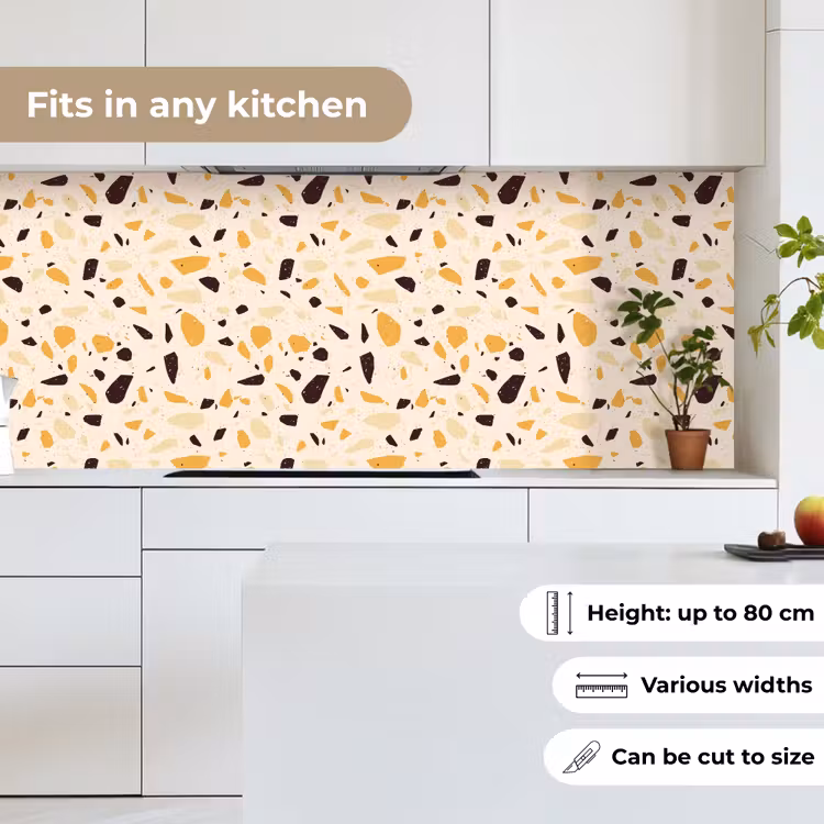 Kitchen splashback - Terrazzo - Pattern - Yellow -. — 7