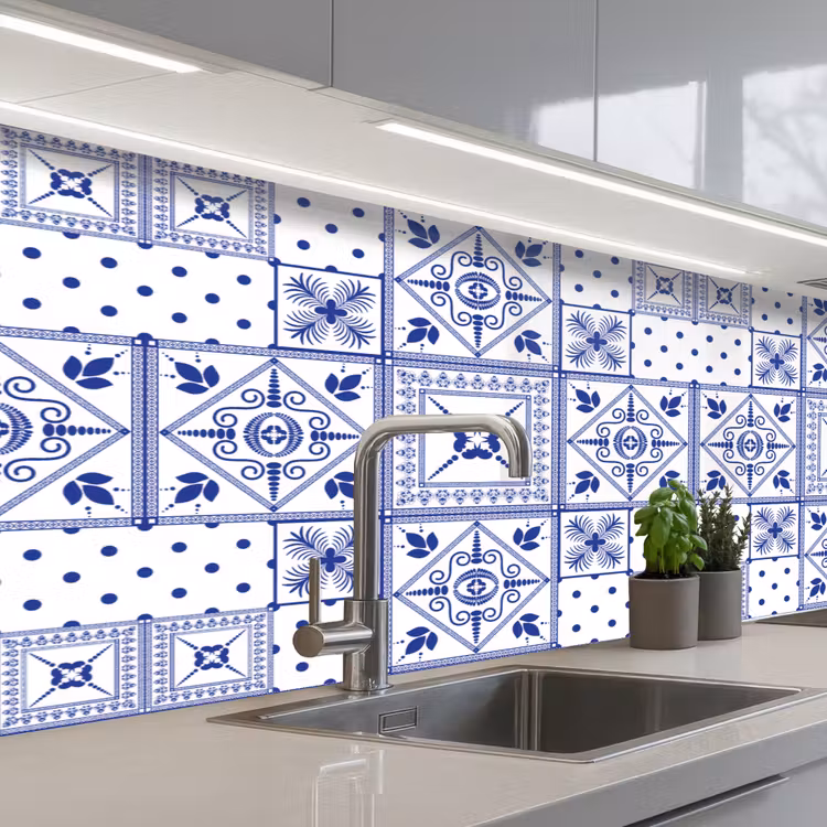 Kitchen splashback - Tiles - Patterns - Delft Blue — 2