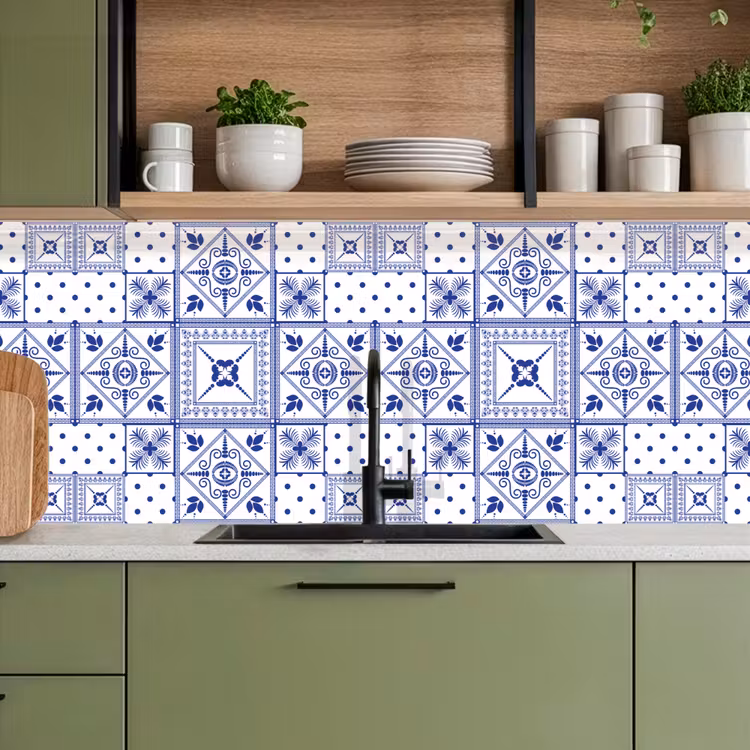 Kitchen splashback - Tiles - Patterns - Delft Blue — 8
