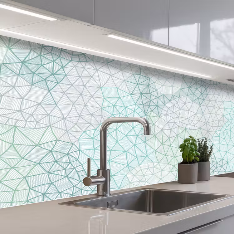 Kitchen splashback - Geometry - Pattern - Green — 2