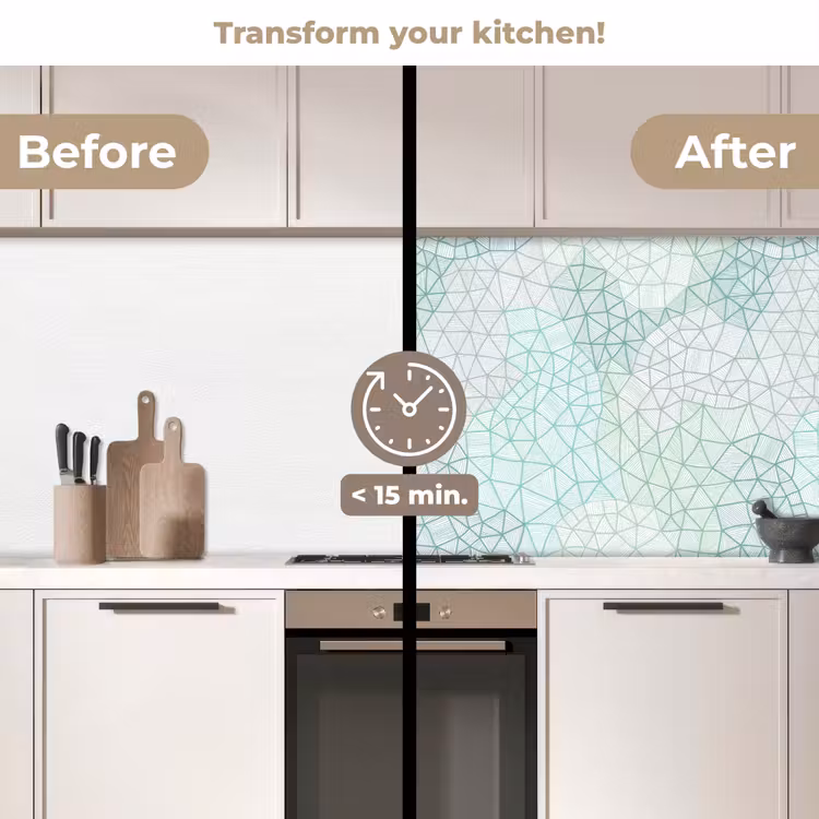 Kitchen splashback - Geometry - Pattern - Green — 3