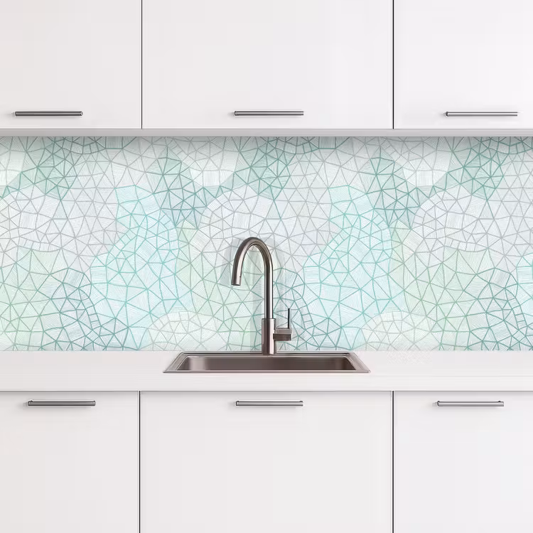 Kitchen splashback - Geometry - Pattern - Green — 4