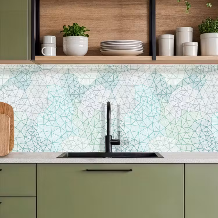 Kitchen splashback - Geometry - Pattern - Green — 8