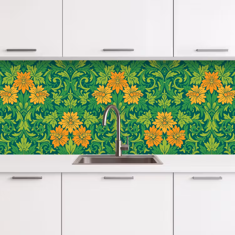 Kitchen splashback - Leaves - Flowers - Boho - Patterns — 4