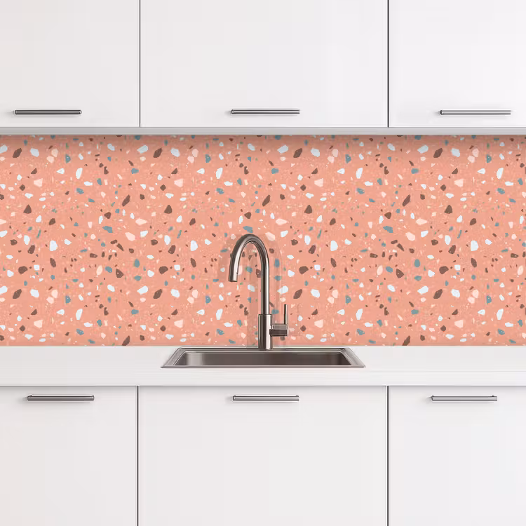 Kitchen splashback - Terrazzo - Pattern - Colorful - Pink - Blue — 4