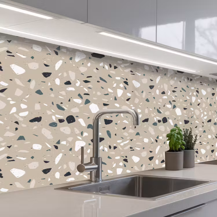 Kitchen splashback - Terrazzo - Pattern - Green — 2