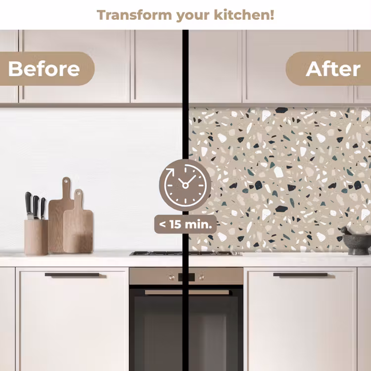 Kitchen splashback - Terrazzo - Pattern - Green — 3