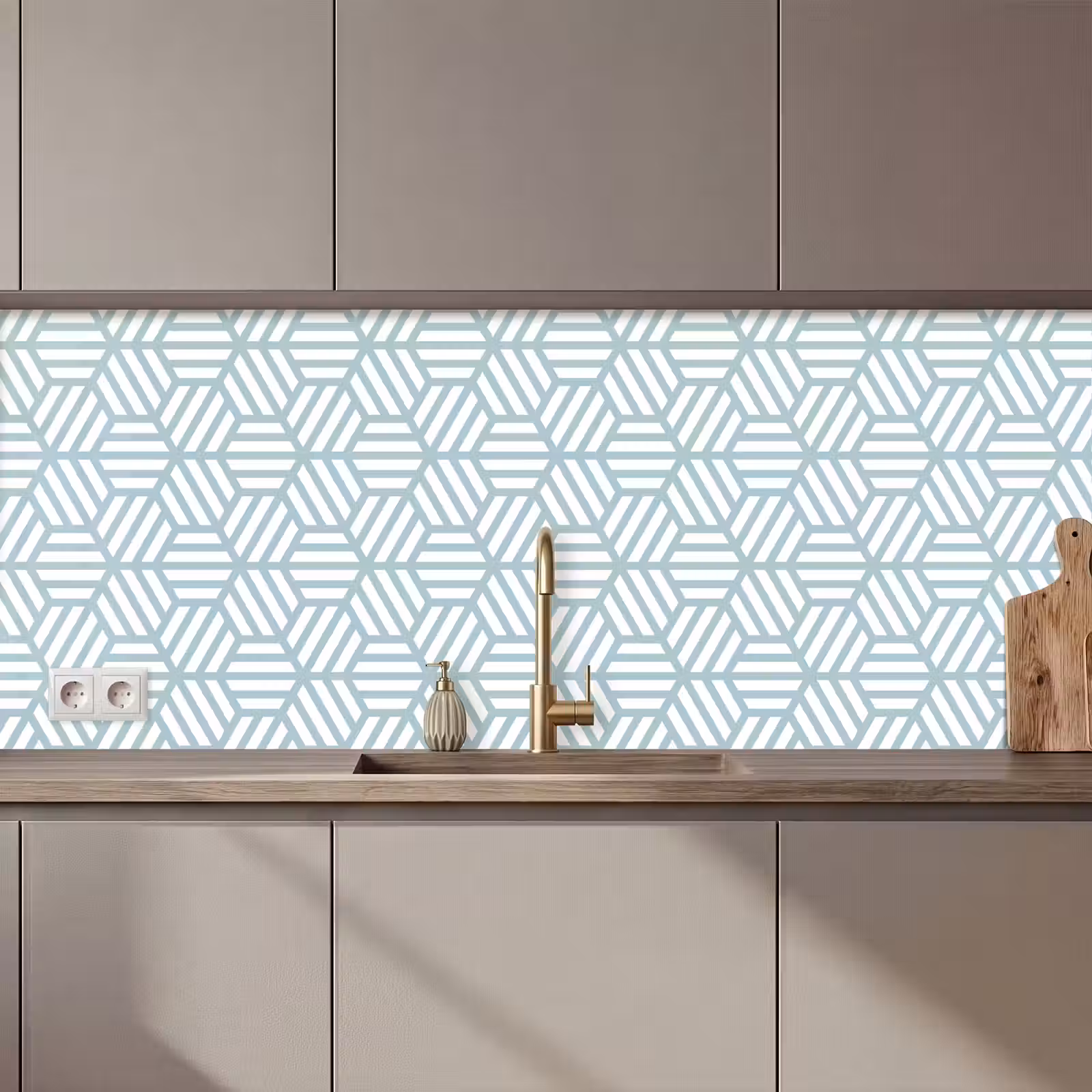 Kitchen splashback - Green - Geometry - Patterns - Abstract — 1