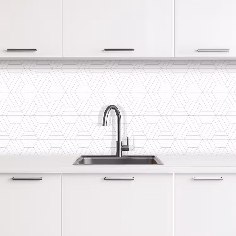 Kitchen splashback - Pattern - Line - Design - Black - White — 4