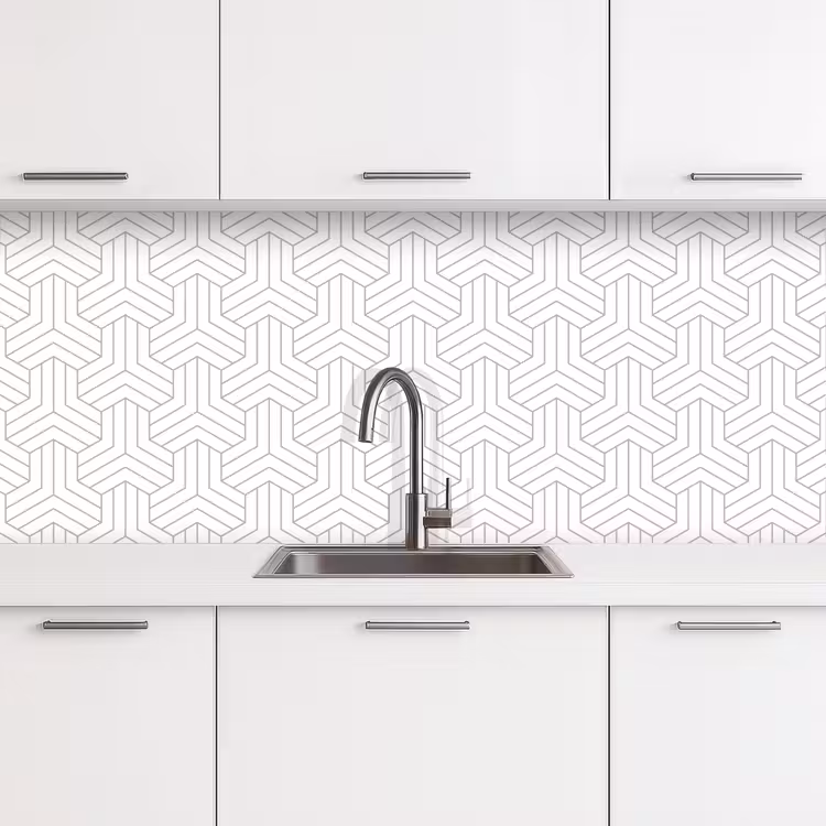 Kitchen splashback - Patterns - Abstract - Black - White - Geometry — 4