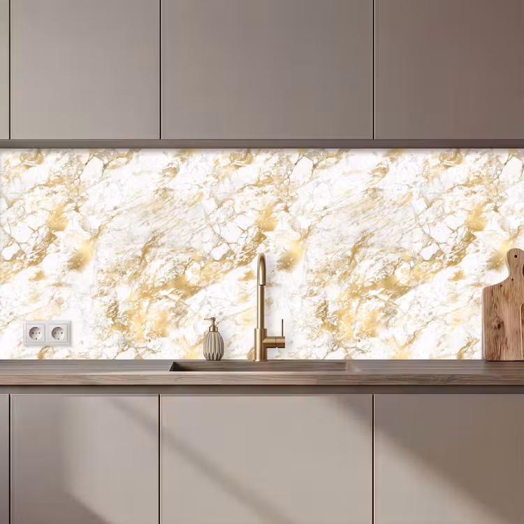 Kitchen splashback - Marble - Gold - Texture — 1