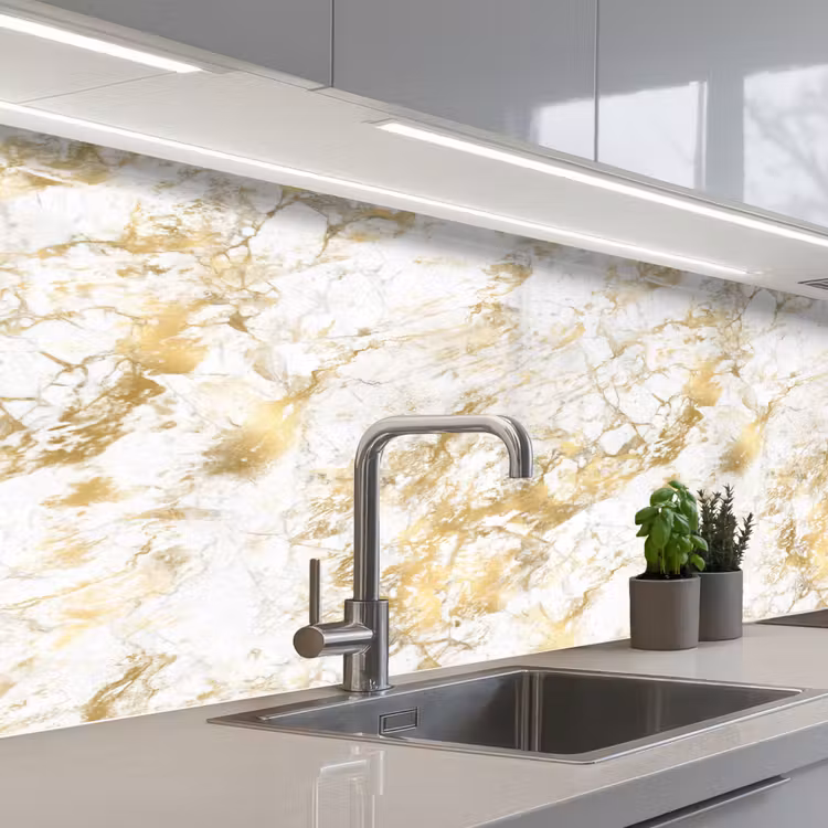 Kitchen splashback - Marble - Gold - Texture — 2
