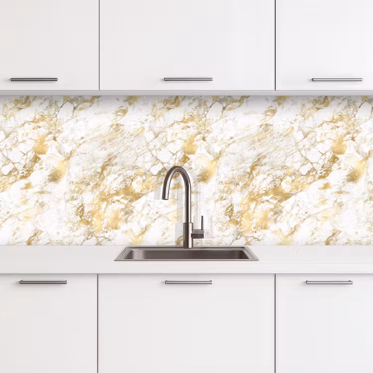 Kitchen splashback - Marble - Gold - Texture — 4
