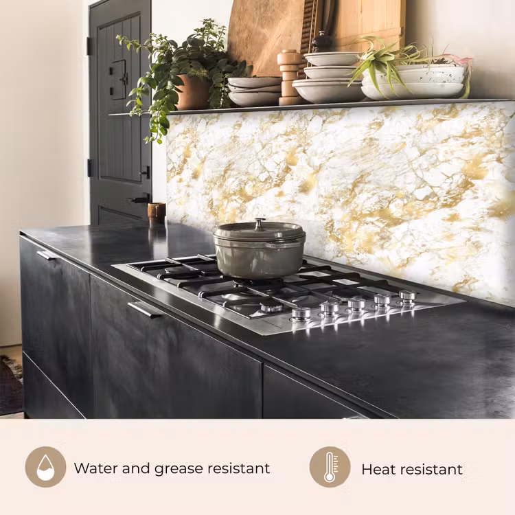 Kitchen splashback - Marble - Gold - Texture — 5