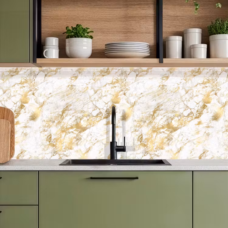 Kitchen splashback - Marble - Gold - Texture — 8