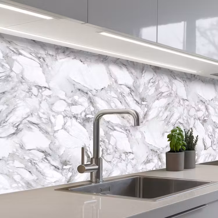 Kitchen splashback - Marble - Layered - Breaking - Grey texture — 2