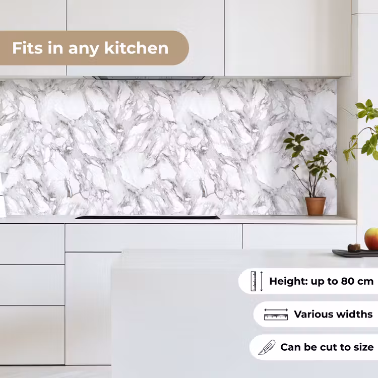 Kitchen splashback - Marble - Layered - Breaking - Grey texture — 7