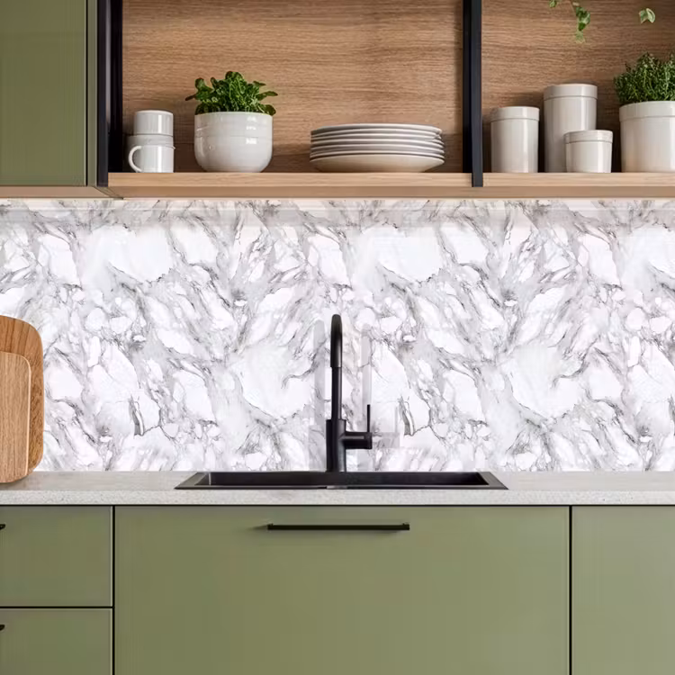 Kitchen splashback - Marble - Layered - Breaking - Grey texture — 8