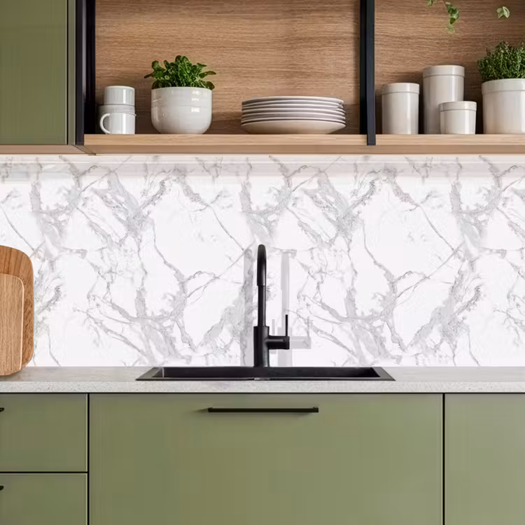 Kitchen splashback - Marble - Pure - Gray - Veins — 8