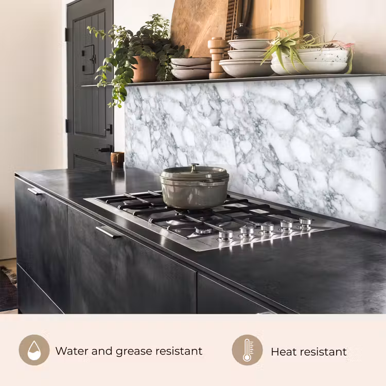 Kitchen splashback - Mosaic - Marble - White - Irregular — 5