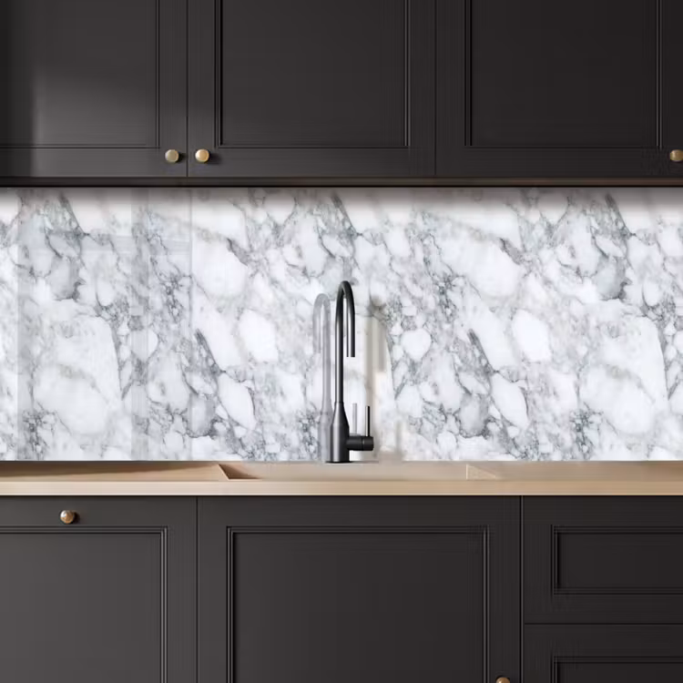 Kitchen splashback - Mosaic - Marble - White - Irregular — 6