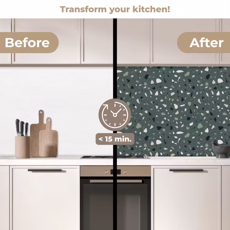 Kitchen splashback - Terrazzo - Pattern - Colorful - Green — 3