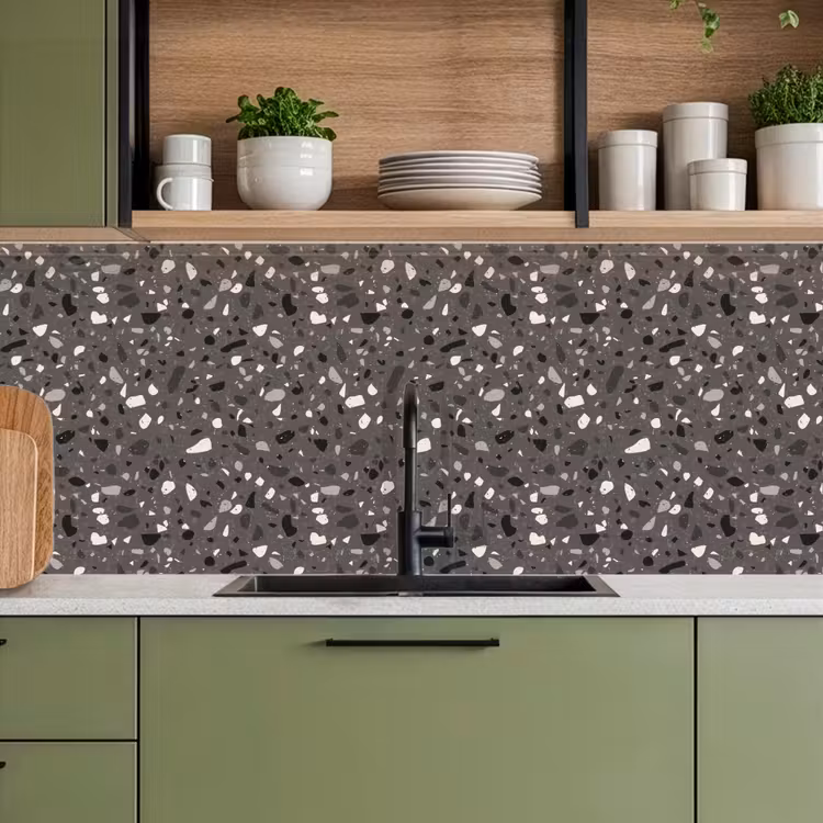 Kitchen splashback - Terrazzo - Pattern - Gray — 8