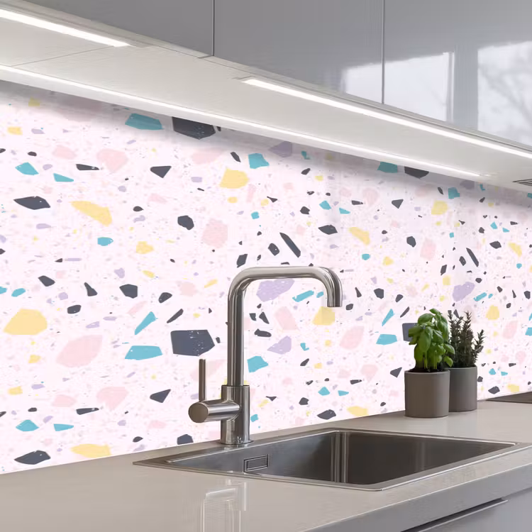 Kitchen splashback - Terrazzo - Pattern - Soft - Candy — 2