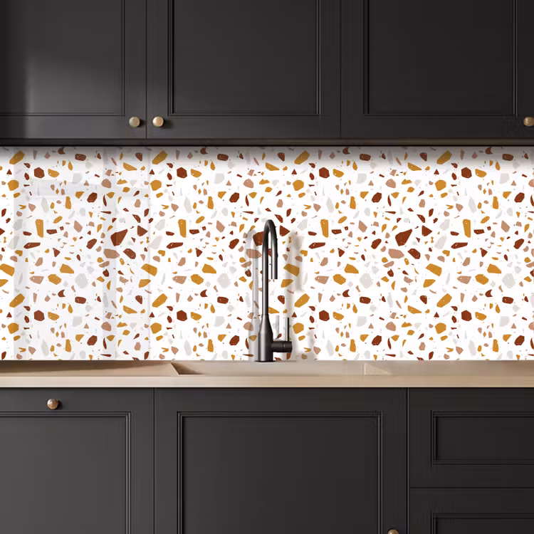 Kitchen splashback - Terrazzo - Pattern - White - Urban — 6