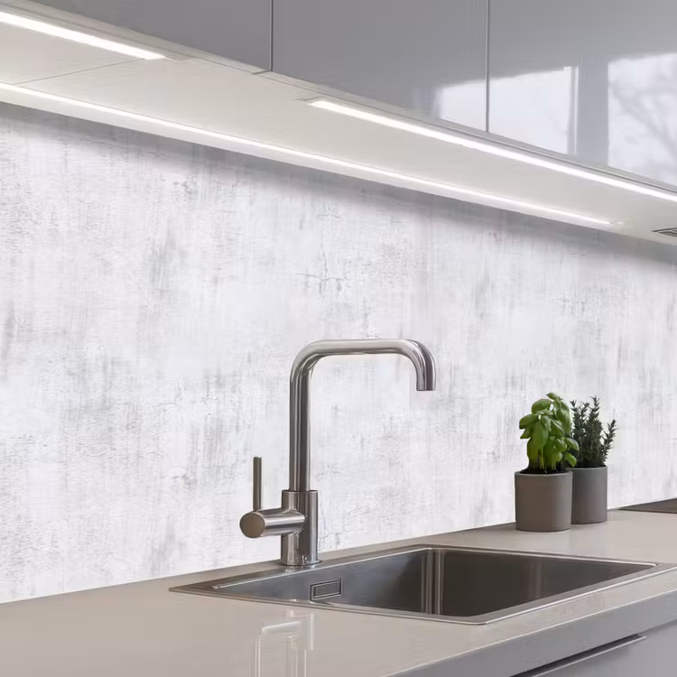 Kitchen splashback - Wall - Painted - White - Unfinished — 2
