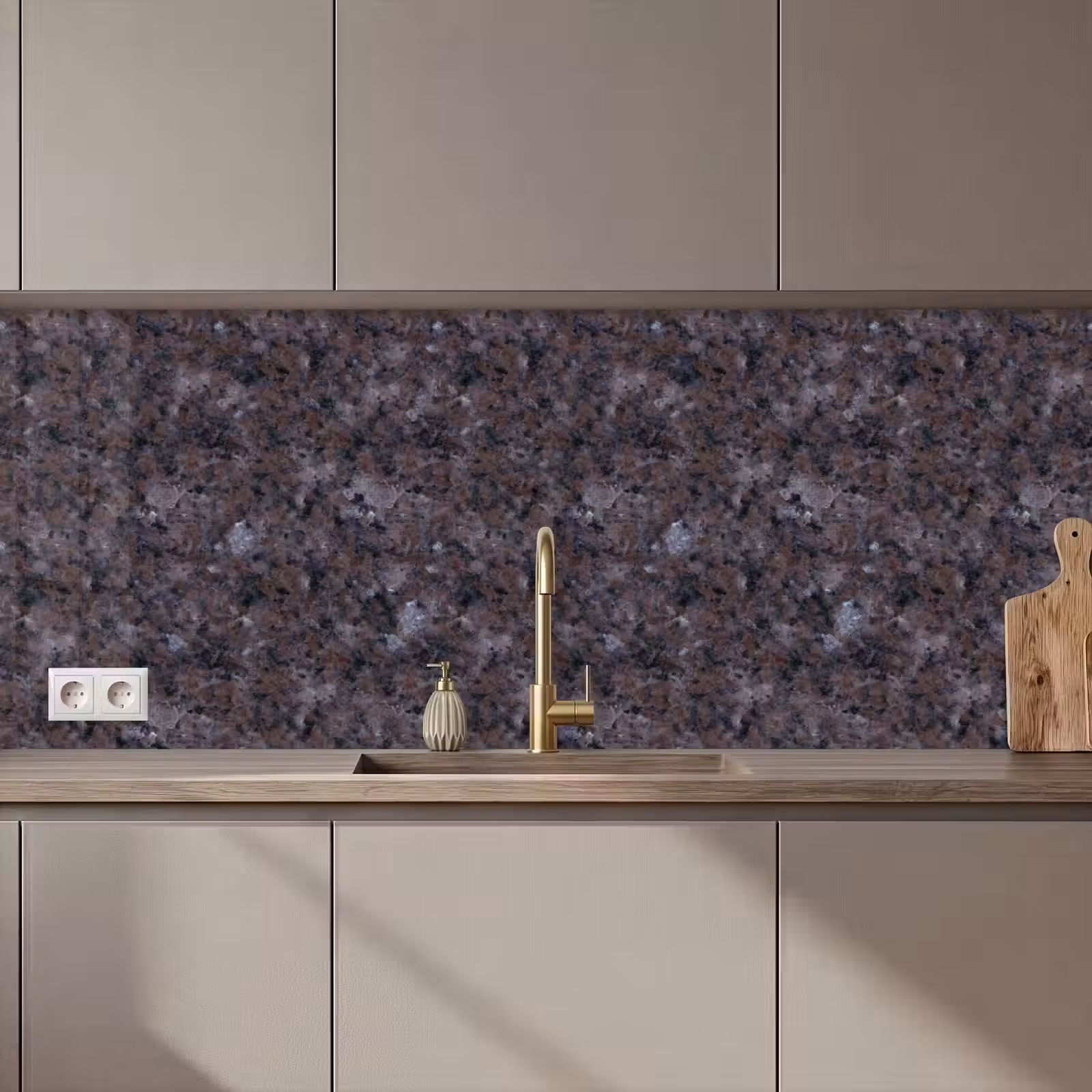 Kitchen splashback - Granite - Black - Gray - Stains — 1
