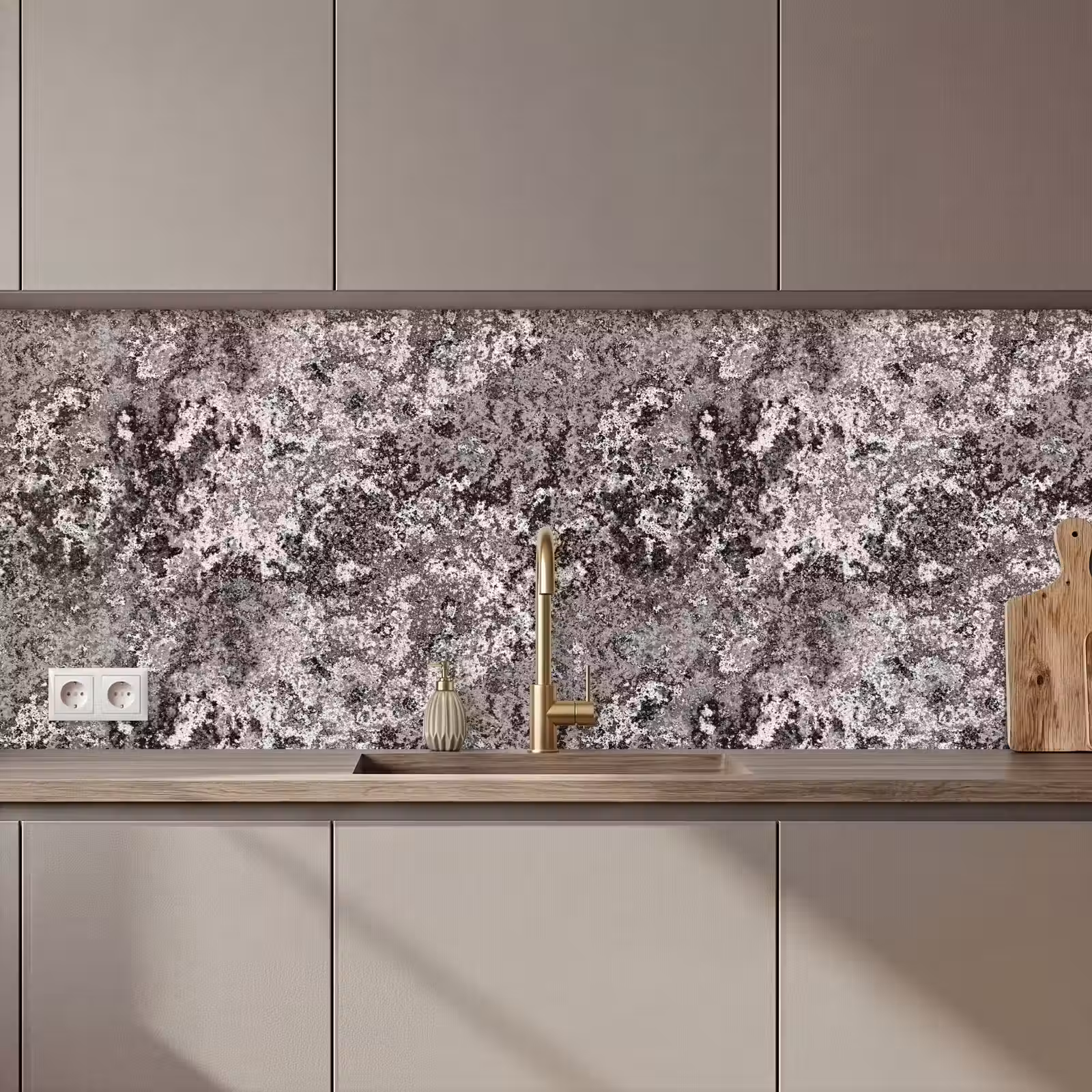 Kitchen splashback - Gray - Rust - Pattern — 1