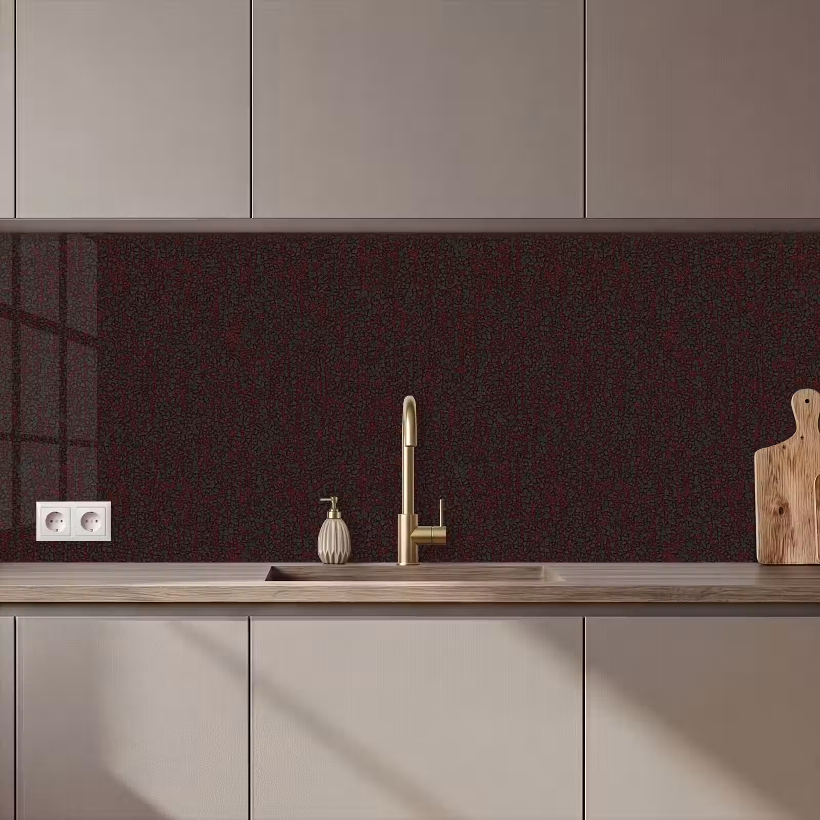 Kitchen splashback - Metal - Dark - Rust — 1