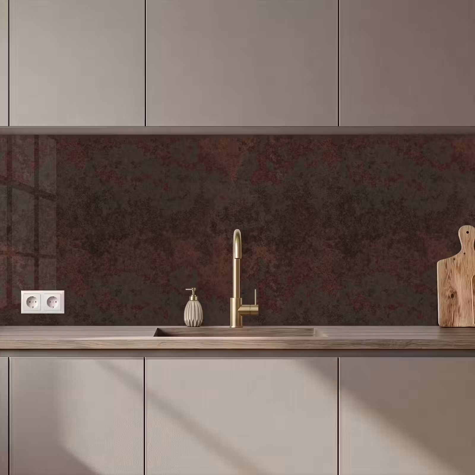 Kitchen splashback - Metal - Rust - Dark - Brown — 1
