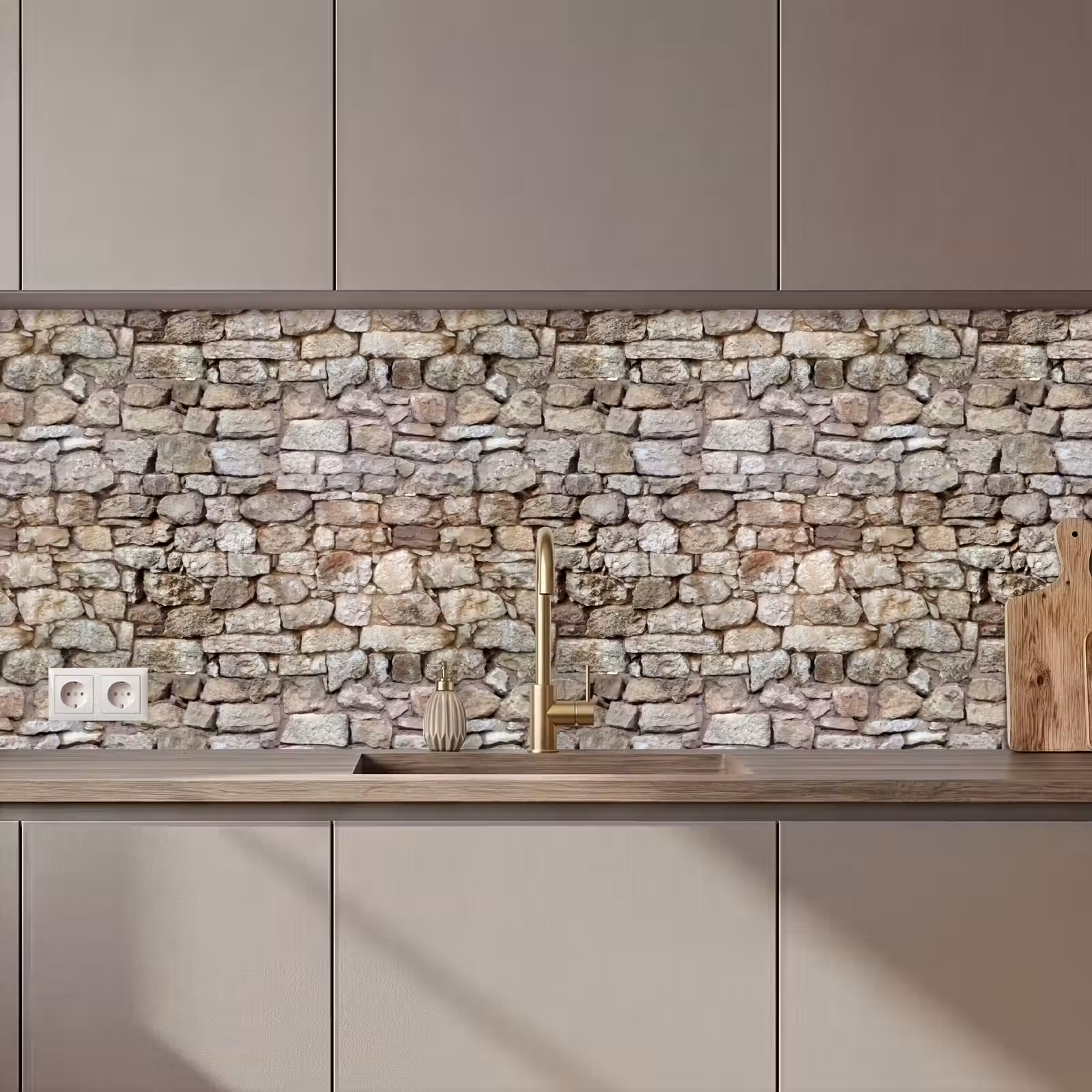 Kitchen splashback - Rough - Stones - Wall - Natural stones — 1