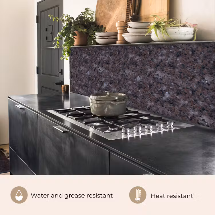 Kitchen splashback - Granite - Black - Gray - Stains — 5