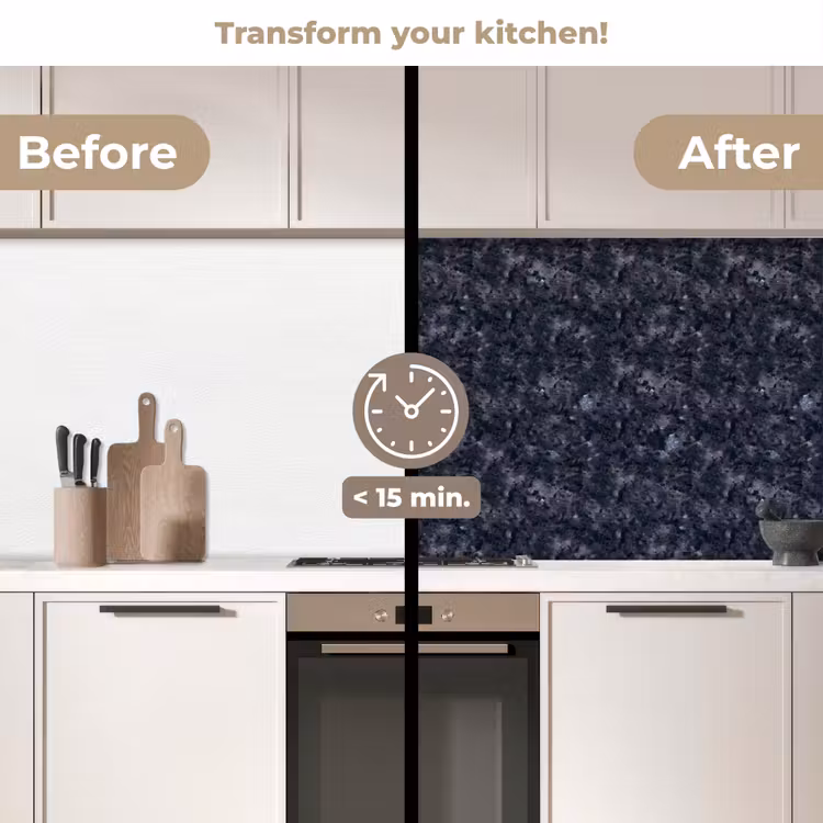Kitchen splashback - Gray - Black - Pattern — 3