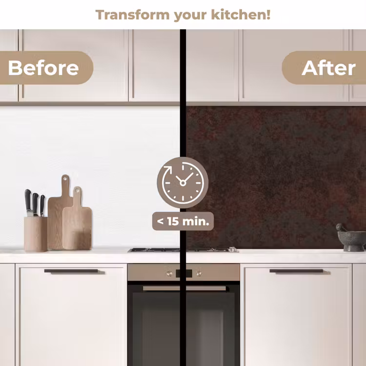 Kitchen splashback - Metal - Rust - Dark - Brown — 3