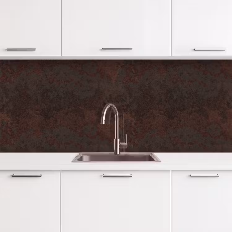 Kitchen splashback - Metal - Rust - Dark - Brown — 4